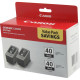 Canon (PG-40) Black Ink Cartridge Twin Pack (2 Pack of OEM# 0615B002) - TAA Compliance 0615B013