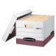Fellowes Bankers Box R-Kive&reg; - Letter/Legal, White/Red - Internal Dimensions: 12" Width x 15" Depth x 10" Height - External Dimensions: 12.8" Width x 16.5" Depth x 10.4" Height - Media Size Supported: Letter, Legal - 