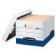 Fellowes Bankers Box R-Kive&reg; - Letter/Legal, White/Blue - Internal Dimensions: 12" Width x 15" Depth x 10" Height - External Dimensions: 12.8" Width x 16.5" Depth x 10.4" Height - Media Size Supported: Letter, Legal -