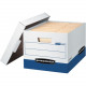 Fellowes Bankers Box Bankers Box&reg; R-Kive&reg; - Letter/Legal, White/Blue, 20pk - Internal Dimensions: 12" Width x 15" Depth x 10" Height - External Dimensions: 12.8" Width x 16.5" Depth x 10.4" Height - Media Size