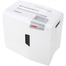 HSM Shredstar X5 Shredder - Continuous Shredder - Cross Cut - 5 Per Pass - for shredding Paper, CD, DVD, Credit Card, Staples - 0.188" x 0.125" Shred Size - P-4 - 8.50 ft/min - 8.70" Throat - 4.80 gal Wastebin Capacity - 125 W - White 1043W