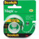 3m Scotch Dispensing Matte Finish Magic Tape - 0.75" Width x 25 ft Length - 1" Core - Permanent Adhesive Backing - Photo-safe, Non-yellowing, Writable Surface - Dispenser Included - Handheld Dispenser - 1 Roll - Clear - TAA Compliance 105