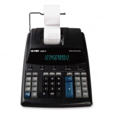 Victor 1460-4 12 Digit Extra Heavy Duty Commercial Printing Calculator - 4.6 LPS - Independent Memory, Big Display, Heavy Duty, Sign Change, Item Count, 4-Key Memory, Easy-to-read Display - 3.3" x 8" x 12.3" - Black - 1 Each 1460-4