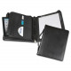 Samsill Regal Leather iPad Pocket Zipper Binder - Letter - 8 1/2" x 11" Sheet Size - 3 x Round Ring Fastener(s) - 1" Fastener Capacity for Folder - Internal Pocket(s) - Leather - Black - 1 Each 15540
