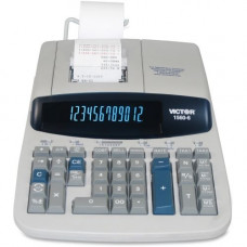 Victor 1560-6 12 Digit Professional Grade Heavy Duty Commercial Printing Calculator - 5.2 LPS - Clock, Date, Big Display, Independent Memory, Durable, Heavy Duty, Sign Change, Item Count, 4-Key Memory - AC Supply Powered - 2.8" x 8.8" x 12.5&quo