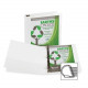 Samsill Earth&#39;&#39;s Choice Round Ring Eco-friendly View Binder - 1" Binder Capacity - Letter - 8 1/2" x 11" Sheet Size - 250 Sheet Capacity - D-Ring Fastener(s) - 2 Pocket(s) - Polypropylene, Chipboard - White - Recycled - 1 Ea