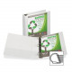 Samsill Earth&#39;&#39;s Choice Round Ring Eco-friendly View Binder - 2" Binder Capacity - Letter - 8 1/2" x 11" Sheet Size - 500 Sheet Capacity - D-Ring Fastener(s) - 2 Pocket(s) - Polypropylene, Chipboard - White - Recycled - 1 Ea
