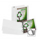 Samsill Earth&#39;&#39;s Choice Round Ring Eco-friendly View Binder - 3" Binder Capacity - Letter - 8 1/2" x 11" Sheet Size - 650 Sheet Capacity - D-Ring Fastener(s) - 2 Pocket(s) - Polypropylene, Chipboard - White - Recycled - 1 Ea