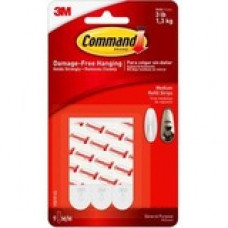 3m Command Medium Refill Strips - Foam - 9 - White 17021P-ES