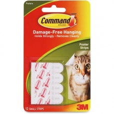 3m Command&trade; Poster Strips, Multi-Pack 48 strips - Damage Resistant, Residue-free, Stain Resistant - White, 48 Strips/Pack - TAA Compliance 1702448ES