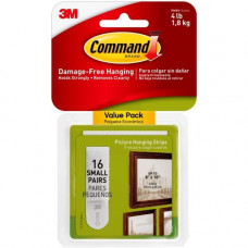 3m Command Hanging Strip - for Pictures, Decoration - White - 16 / Pack 17205-16ES