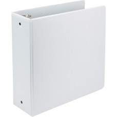 Samsill Earth&#39;&#39;s Choice Round Ring View Binder - 4" Binder Capacity - Letter - 8 1/2" x 11" Sheet Size - 2 Internal Pocket(s) - Polypropylene-covered Chipboard - White - Recycled - Eco-friendly, Exposed Rivet, Removable Ring