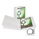 Samsill Earth&#39;&#39;s Choice Round Ring View Binders - 2" Binder Capacity - Letter - 8 1/2" x 11" Sheet Size - 450 Sheet Capacity - 3 x Round Ring Fastener(s) - 2 Internal Pocket(s) - Vinyl, Cardboard, Polypropylene, Chipboard - 