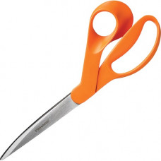 Fiskars Bent Scissors - 12" Overall Length - Bent - Stainless Steel - Orange - 1 Each 1944101008