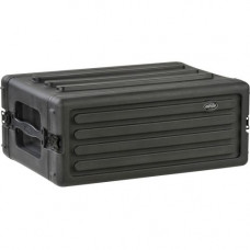 SKB Roto-Molded 4U Shallow Rack - Internal Dimensions: 19" Width x 7" Height - External Dimensions: 22.4" Width x 16.2" Depth x 9.1" Height - Interlocking, Twist Latch Closure - Stackable 1SKB-R4S