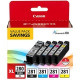 Canon PGI-280 XL / CLI-281 Ink Cartridge - Black, Cyan, Magenta, Yellow, Pigment Black - Inkjet - 5 / Pack - TAA Compliance 2021C007