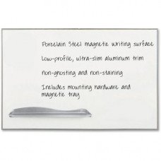 MooreCo Low Profile Porcelain Marker Boards - 48" (4 ft) Width x 72" (6 ft) Height - White Porcelain Steel Surface - Anodized Aluminum Frame - Rectangle - 1 Each - GREENGUARD, TAA Compliance 2029G