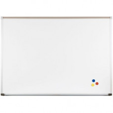 MooreCo Porcelain Steel Markerboard - Deluxe Aluminum Trim - 96" (8 ft) Width x 48" (4 ft) Height - White Porcelain Steel Surface - Anodized Aluminum Frame - Rectangle 202AH-25