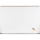 MooreCo Porcelain Steel Markerboard - Deluxe Aluminum Trim - 96" (8 ft) Width x 48" (4 ft) Height - White Porcelain Steel Surface - Anodized Aluminum Frame - Rectangle 202AH-25