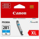 Canon CLI-281 XL Original Ink Cartridge - Cyan - Inkjet - TAA Compliance 2034C001