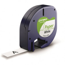 Newell Rubbermaid Dymo LetraTag Labelmaker 1/2" Paper Labels - 1/2" Width x 13 ft Length - White - Paper - 6 / Pack - TAA Compliance 2050826