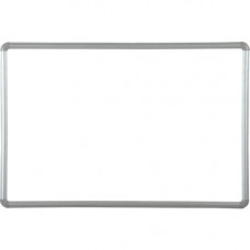 MooreCo Dura-Rite Whiteboard with Presidential Trim - 48" (4 ft) Width x 36" (3 ft) Height - High Pressure Laminate (HPL) Surface - Silver Plastic Frame 212PC