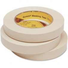 3m Scotch High Performance Masking Tape - 0.47" Width x 60.15 yd Length - 3" Core - Rubber Backing - Removable - 1 Roll - Tan - TAA Compliance 232-1/2