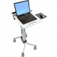 Ergotron Neo-Flex 24-205-214 Laptop Cart - 15 lb Capacity - 4 Casters - Aluminum, Plastic, Steel - 28.8" Width x 47.8" Height - Two-tone Gray 24-205-214