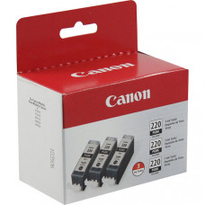 Canon (PGI-220BK) Black Pigment Ink Tank Multipack (3 Pack of OEM# 2945B001) - TAA Compliance 2945B004