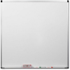 Mooreco Balt ABC Markerboard - 48" (4 ft) Width x 48" (4 ft) Height - White Porcelain Steel Surface - Anodized Aluminum Frame - Square - 1 Each - GREENGUARD, TAA Compliance 2H2ND