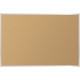 MooreCo Valu-Tak Tackboard - Aluminum Trim - 24" Height x 36" Width - Natural Cork Surface - Anodized Aluminum Aluminum Frame 301AB