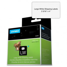 Newell Rubbermaid Dymo LabelWriter Large Shipping Labels - 2 5/16" Width x 4" Length - Rectangle - Direct Thermal - White - 300 / Roll - TAA Compliance 30256