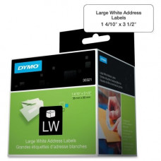Newell Rubbermaid Dymo Large Address Labels - 3 1/2" Width x 1 1/2" Length - Rectangle - Inkjet - White - 520 / Roll - TAA Compliance 30321