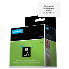 Newell Rubbermaid Dymo Removable Multipurpose LabelWriter Labels - 2" Width x 2 11/32" Length - White - 250 / Roll - 250 / Roll - TAA Compliance 30370