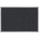 MooreCo Rubber-Tak Tackboard - Euro Trim - 24" Height x 36" Width - Black Rubber Surface - Anodized Aluminum Frame 321RB-96