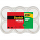 3m Scotch&reg; Tough Grip Moving Packaging Tape - 1.88" Width x 43.70 yd Length - Fiber - Hot-melt, Ready-To-Use - 6 / Pack - Clear - TAA Compliance 3500406