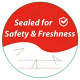 Star Micronics Mailing Seal Label - "Sealed for Safety & Freshness" - Circle - 500 / Roll - 4 Roll - TAA Compliance 37969780