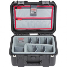 SKB iSeries 1309-6 Case w/Think Tank Designed Photo Dividers & Lid Organizer - External Dimensions: 14.7" Length x 11.9" Width x 7.3" Depth - 6 Dividers - Trigger Release Latch, Hook & Loop, Locking Loop Closure - Gray - For iPad, L