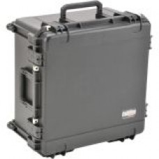 SKB Mil-Std. Watertight Case 12" Deep (Cubed Foam with Wheels and Pull Handle) - Internal Dimensions: 22.50" Length x 22.50" Width x 12.50" Depth - 27.38 gal - Locking Loop, Trigger Release Latch Closure - Copolymer Polypropylene - Bla