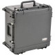 SKB Mil-Std. Watertight Case 12" Deep (Cubed Foam with Wheels and Pull Handle) - Internal Dimensions: 22.50" Length x 22.50" Width x 12.50" Depth - 27.38 gal - Locking Loop, Trigger Release Latch Closure - Copolymer Polypropylene - Bla