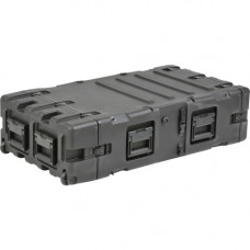 SKB 4U 30 Inch Deep Static Shock Rack - x 7" Depth - External Dimensions: 45" Length x 23.8" Width x 13.5" Depth - 150 lb - Hinge Lid Closure - Stackable - Stainless Steel - Black - For Rack Device 3RS-4U30-25B