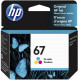 HP 67 Original Ink Cartridge - Tri-color - Inkjet - 100 Pages Each 3YM55AN#140