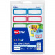 Avery &reg; Kids Durable Labels, Permanent Adhesive, Assorted Border Colors, Handwrite, 3/4" x 1-3/4" , 60 Labels (41441) - Permanent Adhesive - 0.75" Height x 1.75" Width - Rectangle - Blue, Green, Red - Film - 12 / Sheet - 5 Tota
