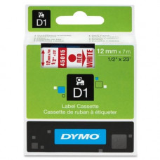 Newell Rubbermaid Dymo D1 Electronic Tape Cartridge - 1/2" Width x 22 63/64 ft Length - Thermal Transfer - White - Polyester - 1 / Each - TAA Compliance 45015
