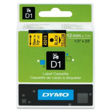 Newell Rubbermaid Dymo D1 Electronic Tape Cartridge - 1/2" Width x 22 63/64 ft Length - Thermal Transfer - Yellow - Polyester - 1 Each - TAA Compliance 45018
