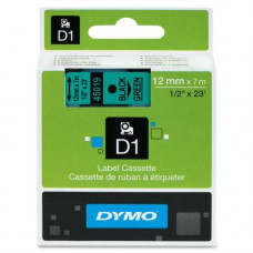 Newell Rubbermaid Dymo Electronic Labeler D1 Label Cassette - 1/2" Width x 22 63/64 ft Length - Thermal Transfer - Black, Green - Polyester - 1 Each - TAA Compliance 45019