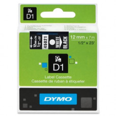 Newell Rubbermaid Dymo D1 Electronic Tape Cartridge - 1/2" Width x 22 63/64 ft Length - Thermal Transfer - White - Polyester - 1 Each - TAA Compliance 45021