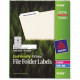 Avery &reg; EcoFriendly File Folder Labels, Permanent Adhesive, 2/3" x 3-7/16", 1,500 Labels (45366) - Permanent Adhesive - 3 7/16" Width x 2/3" Length - Rectangle - Laser, Inkjet - White - Paper - 30 / Sheet - 1500 / Box - FSC, TA