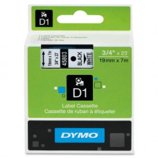 Newell Rubbermaid Dymo D1 Electronic Tape Cartridge - 3/4" Width x 22 63/64 ft Length - Thermal Transfer - White - Polyester - 1 Each - TAA Compliance 45803