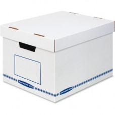 Fellowes Organizers X-Large 12/ctn - External Dimensions: 12.8" Width x 16.5" Depth x 10.5" Height - Medium Duty - Single/Double Wall - Stackable - White, Blue - For Storage - Recycled - 12 / Carton - TAA Compliance 4662401